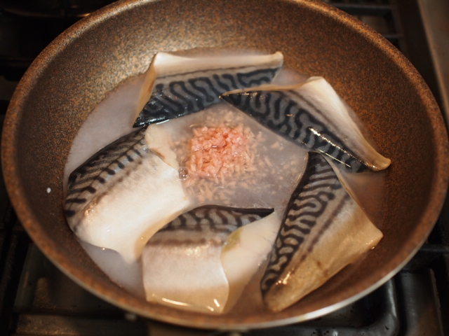 介護用鯖の味噌煮の作り方工程２