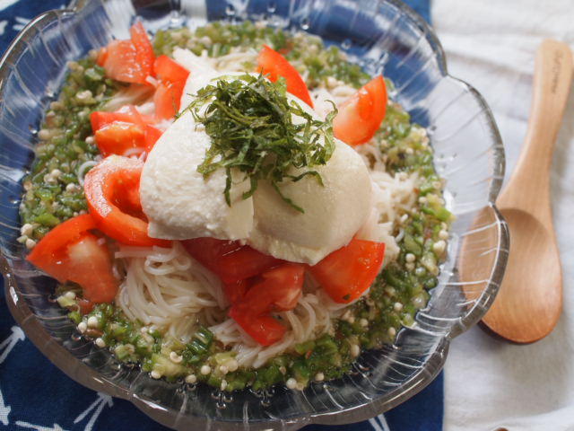 ネバネバ野菜でとろっとそうめん