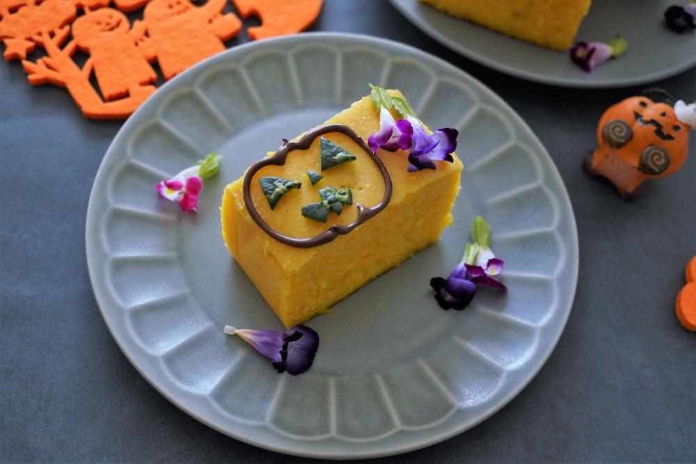 ハロウィンかぼちゃのチーズケーキ【介護食のレシピ＃32】