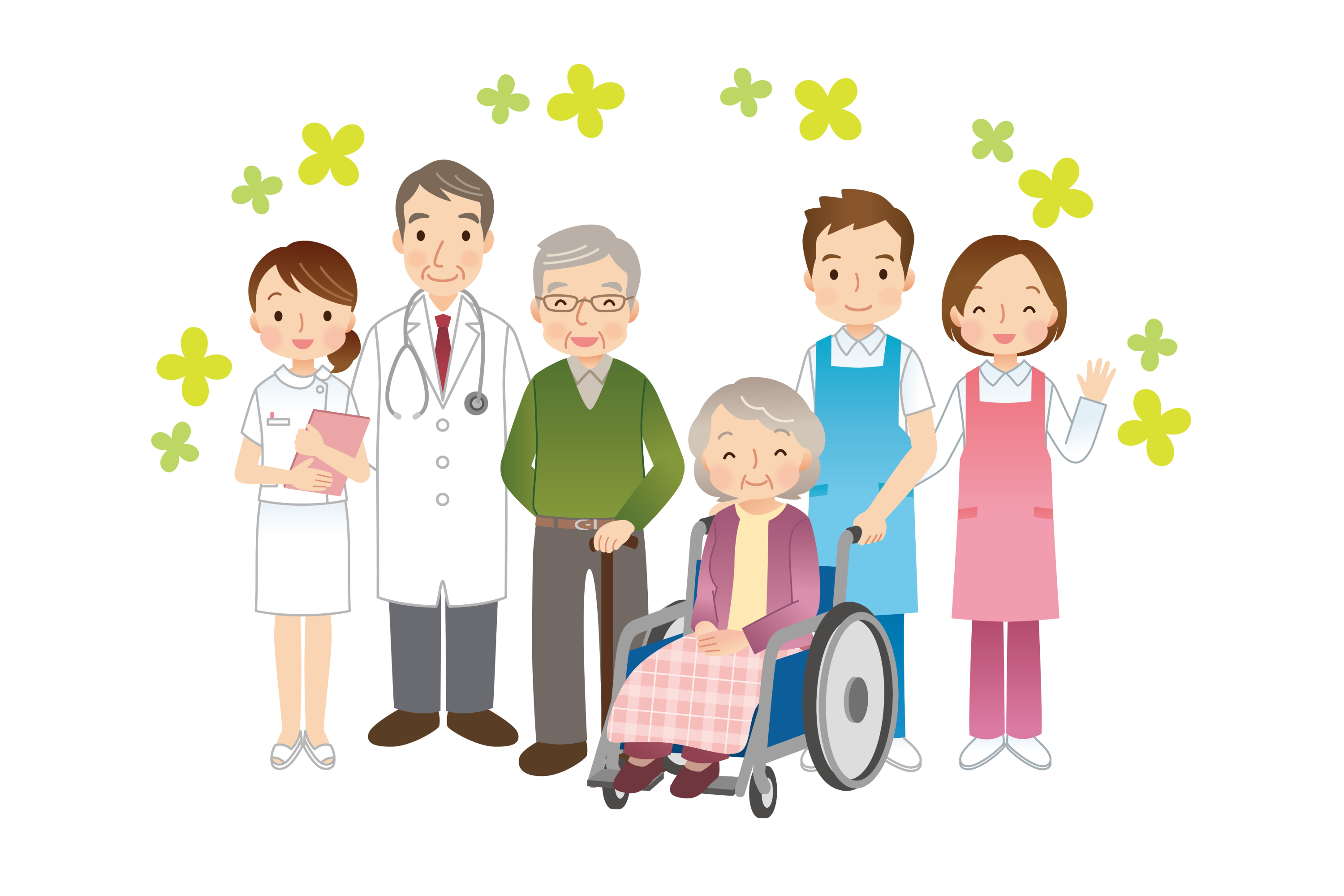 看護師と高齢者