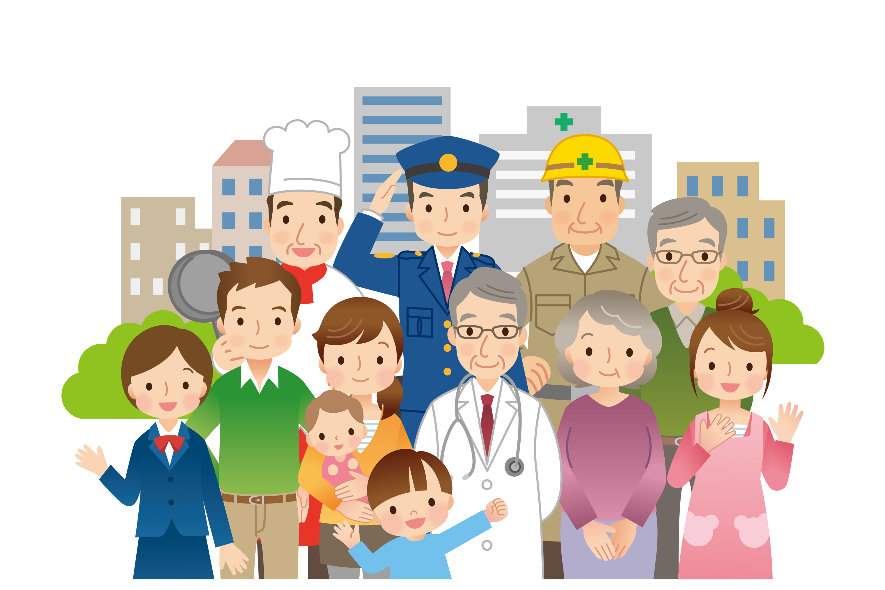 様々な年齢の人々